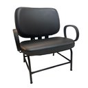 Ver imagem 1 de Cadeira Po Plus Size Reforçada 3 Laminas C/ Apoio de Braço Suporta até 250 Kg Preta