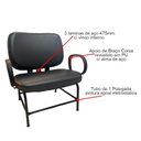 Ver imagem 3 de Cadeira Po Plus Size Reforçada 3 Laminas C/ Apoio de Braço Suporta até 250 Kg Preta