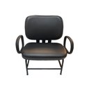 Ver imagem 2 de Cadeira Po Plus Size Reforçada 3 Laminas C/ Apoio de Braço Suporta até 250 Kg Preta