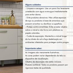 Balcão de Cozinha 2 Portas 3 Gavetas 120cm Princesa 100% Mdf - 11