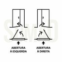 Ver mais imagens de Kit Porta de Madeira Sarrafeada com Batente e Fechadura 210x72cm SOMAD Abertura Esquerda