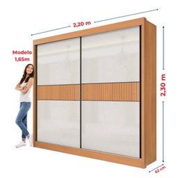 Guarda-roupa Casal 2 Portas 6 Gavetas 100% Mdf Hawai Ripado - 11