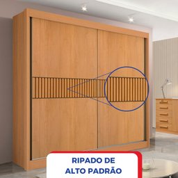 Guarda-roupa Casal 2 Portas 6 Gavetas 100% Mdf Hawai Ripado - 12