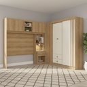 Ver imagem 1 de Guarda Roupa Modular 3 Portas Aspen Marrom/Capuccino \ Off White