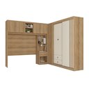 Ver imagem 2 de Guarda Roupa Modular 3 Portas Aspen Marrom/Capuccino \ Off White