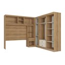 Ver imagem 4 de Guarda-Roupa Casal Modulado 3 Peças com Cabeceira 4 Portas 3 Gavetas Aspen Yescasa Capuccino/Off White