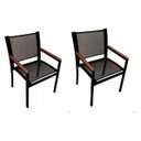 Ver imagem 1 de Kit 2 Poltronas Camilla Tela Sling Preto