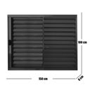 Ver imagem 3 de Janela Veneziana de Alumínio 3 Folhas 100 x 150cm Linha Modular Preto Esquadrias Bergamo