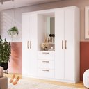 Ver imagem 2 de Guarda-roupa Solteiro 4 Portas 3 Gavetas Barcelona