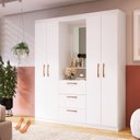 Ver imagem 2 de Guarda-roupa Solteiro 4 Portas 3 Gavetas Barcelona