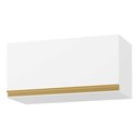 Ver imagem 1 de Armário de Cozinha Aéreo 70cm 1 Porta Basculante Veneza Multimóveis V3681 Branco/Dourado