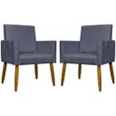 Ver imagem 1 de Kit 2 Poltronas Decorativas para Sala Mari Suede Pé Palito