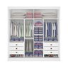 Guarda-roupa Casal 2 Portas 6 Gavetas 100% Mdf Hawai Ripado - 5