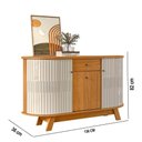 Ver imagem 3 de Balcão Aparador Buffet Sala de Estar 136cm Wylan Cinamomo/off White M20 - D'Rossi