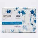 Ver imagem 4 de Jogo de Cama de Casal 130 Fios Duplo 4 Peças Floral Lunares Camesa