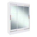 Ver imagem 1 de Guarda-roupa Casal 3 Portas de Correr 2 Gavetas Porto com 9 Espelhos