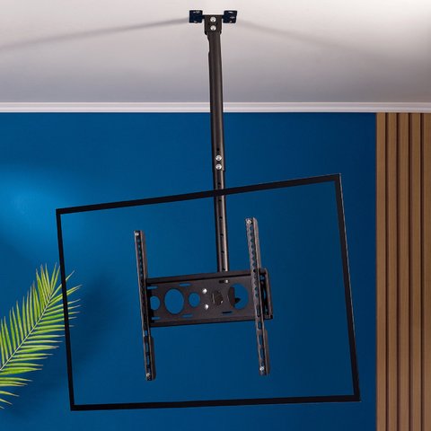Suporte Tv de Teto 26 a 70" C/ Giro, Inclinação, Regulagem Altura Sky-2670 Preto