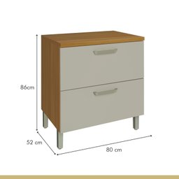 Cozinha Torre Quente 4 Peças Ripado Princesa 100% Mdf - 12