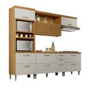 Ver imagem 3 de Cozinha Torre Quente 4 Peças Ripado Princesa 100% MDF Marrom/Freijó/Off White