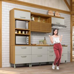 Cozinha Torre Quente 4 Peças Ripado Princesa 100% Mdf - 5