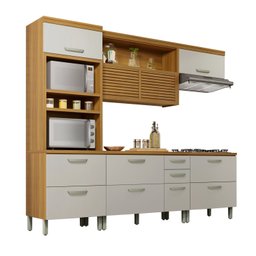 Cozinha Torre Quente 4 Peças Ripado Princesa 100% Mdf - 3