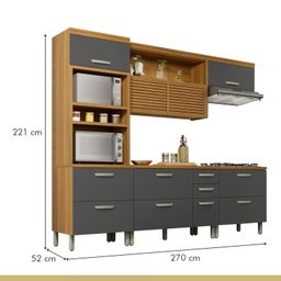 Cozinha Torre Quente 4 Peças Ripado Princesa 100% Mdf - 4