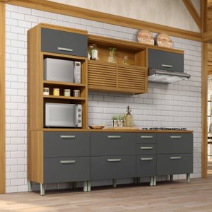 Cozinha Torre Quente 4 Peças Ripado Princesa 100% Mdf