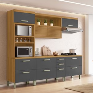 Cozinha Torre Quente 4 Peças Ripado Princesa 100% Mdf