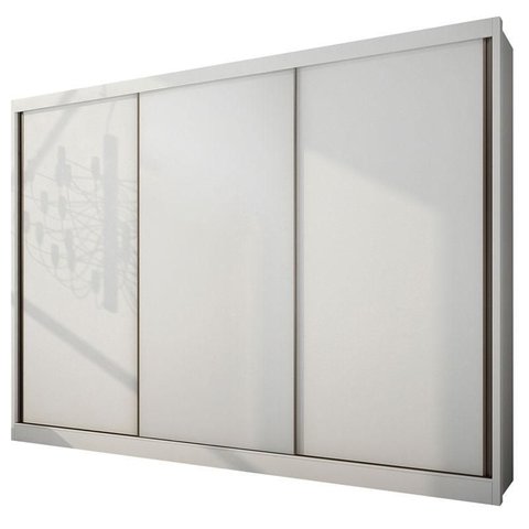 Guarda Roupa Casal Londres 3 Portas 6 Gavetas Neve – Novo Horizonte