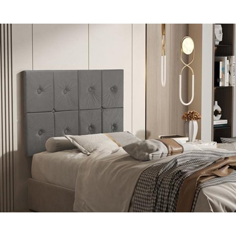 Painel Cama Box Prime Solteiro 0,90 Ferrari Cor Cinza