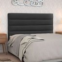 Ver imagem 1 de Cabeceira Solteiro Estofada Berlim Suede Preto -M&F Decor