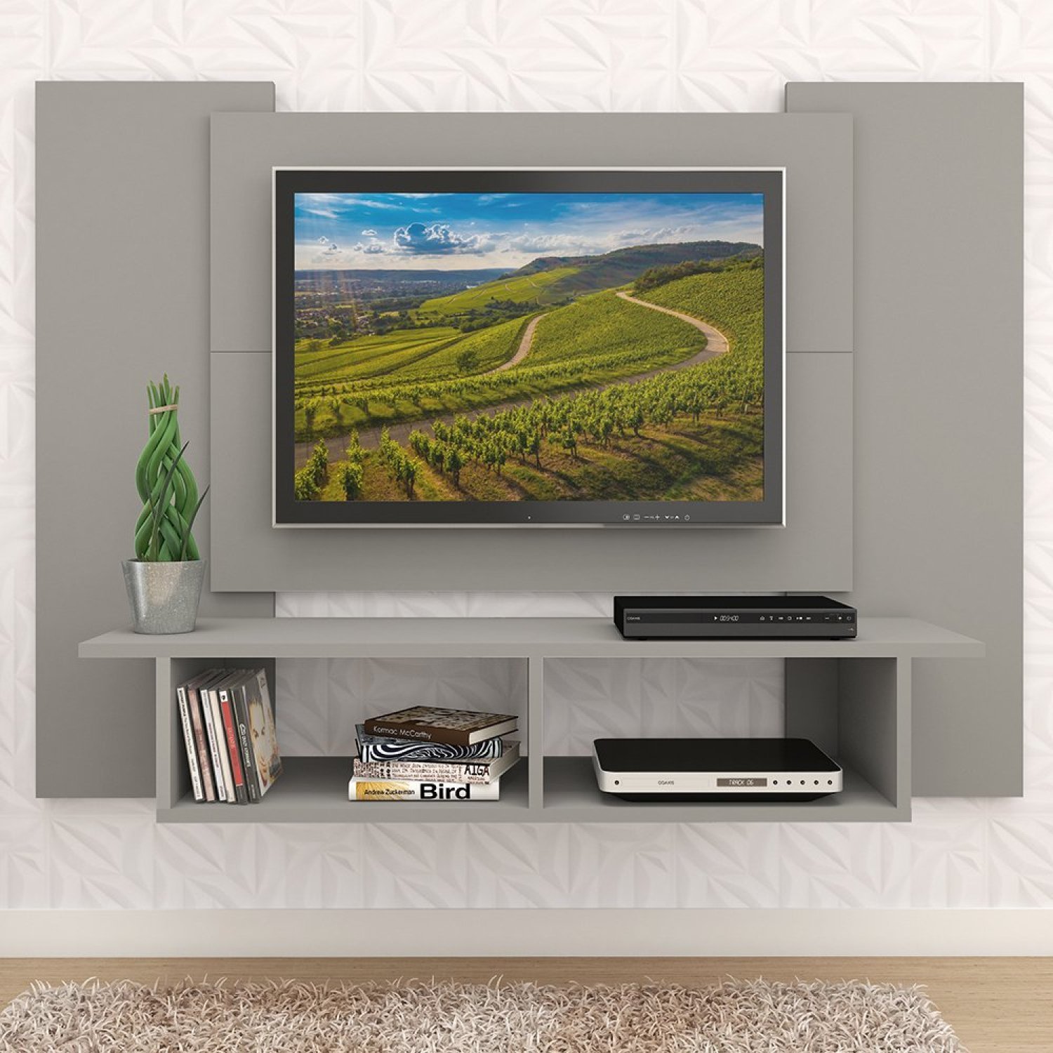 Home Theather 120cm Rack 2 Portas e Painel para Tv 48 Polegadas