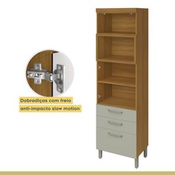 Cozinha 4 Peças Ripado Princesa 100% Mdf - 17