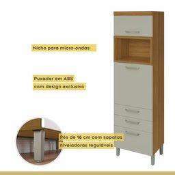 Cozinha 4 Peças Ripado Princesa 100% Mdf - 16
