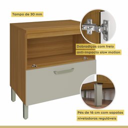 Cozinha 4 Peças Ripado Princesa 100% Mdf - 13