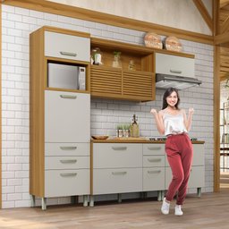 Cozinha 4 Peças Ripado Princesa 100% Mdf - 21