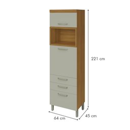 Cozinha 4 Peças Ripado Princesa 100% Mdf - 19