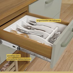 Cozinha 4 Peças Ripado Princesa 100% Mdf - 8