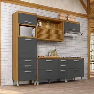 Cozinha 4 Peças Ripado Princesa 100% Mdf