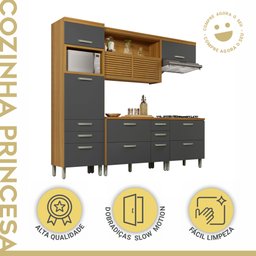 Cozinha 4 Peças Ripado Princesa 100% Mdf - 3