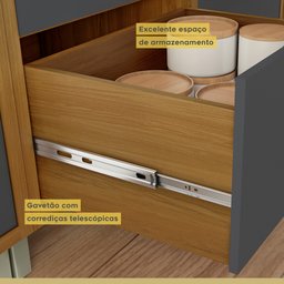 Cozinha 4 Peças Ripado Princesa 100% Mdf - 13