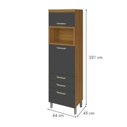 Cozinha 4 Peças Ripado Princesa 100% Mdf - 19