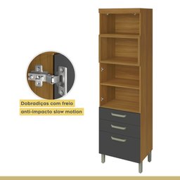 Cozinha 4 Peças Ripado Princesa 100% Mdf - 17