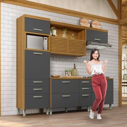 Cozinha 4 Peças Ripado Princesa 100% Mdf - 21