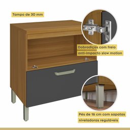 Cozinha 4 Peças Ripado Princesa 100% Mdf - 12