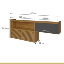 Cozinha 4 Peças Ripado Princesa 100% Mdf - 10