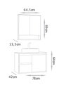 Ver imagem 6 de Conjunto para Banheiro Nicole 78 Cm com Cuba e Espelheira - Fabribam