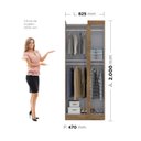 Ver imagem 5 de Guarda-roupa Canto Reto 1 Porta Paris