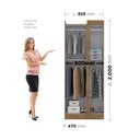 Ver imagem 4 de Guarda-roupa Canto Reto 1 Porta Paris