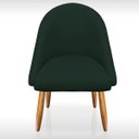 Ver imagem 6 de Kit 02 Poltrona Cadeira para Sala Orgânica Curva Redonda Confortável Reforçada Recepção Suede Verde